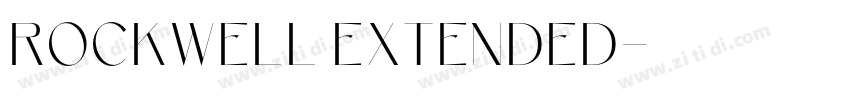 Rockwell extended字体转换